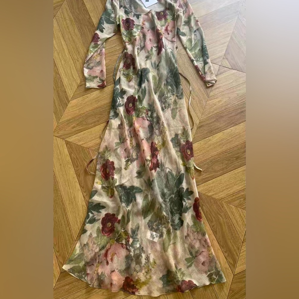 Realisation Par THE INKA in Ethereal Floral Long Sleeve Dress, XS S M L - Picture 8 of 14